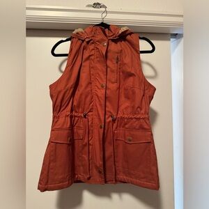 Love Tree Rust Orange Hooded Utility Vest